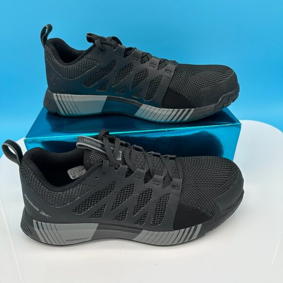 Reebok Men's Fushion Flexweave Safety Work Sneaker Shoe,‎ Size 10.5W, Black/Grey - Picture 5 of 13